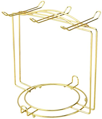 LATRAT Soporte de metal para tazas de café, soporte para tazas de café, juego de té, soporte para tazas, árbol de tazas de acero inoxidable, soporte para 6 tazas de café (dorado)