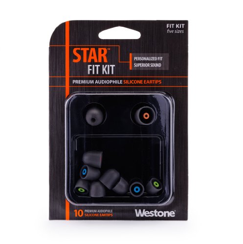 Westone Star Silicone Replacement Eartips - 5 Pair Pack, Fit Kit with Multiple Sizes