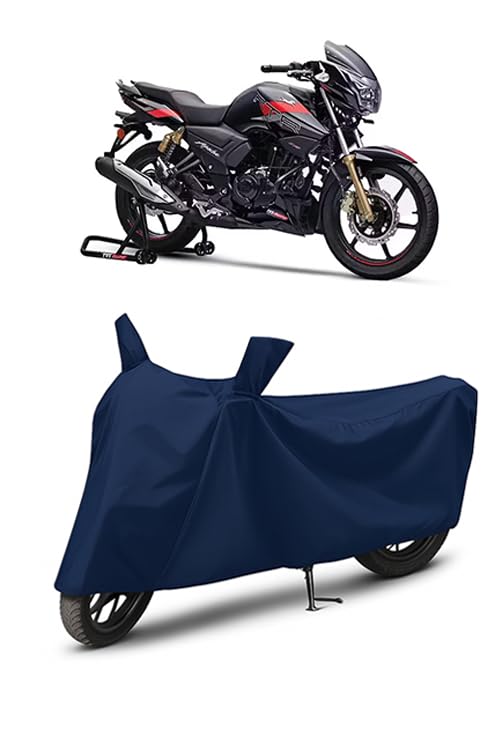 Image of Waterproof Bike Cover for TVS Apache 180 | All Weather Protection from Rain, Dust, UV Rays & Scratches with Mirror Pockets & Buckle Belt | Apache 180 Bike Cover