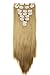 Produktbild PRETTYSHOP XL 60cm 7 Teile Set CLIP IN EXTENSIONS Haarverlängerung Haarteil Glatt Naturblond CE16