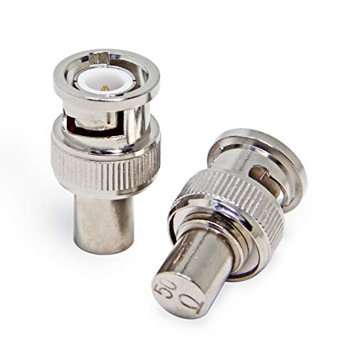 RFAdapter BNC Terminator 50 Ohm, 2 Pack BNC Male RF Coax Connector Adapter End