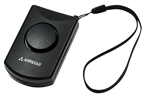 Arregui AL004 Alarma de seguridad personal de alta potencia, alarma disuasoria, alarma de peligro y emergencia, 130 dB, con cordón, clip para la cintura y linterna