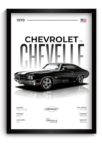 Image of Funk You Store A4 Framed Poster for Wall (31 x 23 cm) (Chevrolet Chevelle)