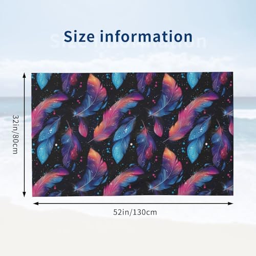 Serviette de plage à séchage rapide en microfibre, serviette de bain douche