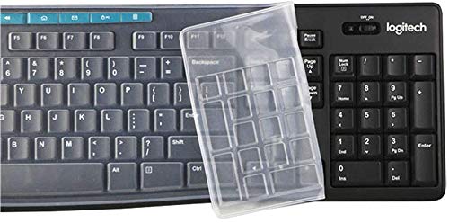 Image of iFyx Keyboard Cover Skin for Logitech Multi-Device Wireless Keyboard Mk295 K200 MK200 K260 MK260 K270 MK270 MK275 Cover Ultra Thin Protective Skin (Transparent)