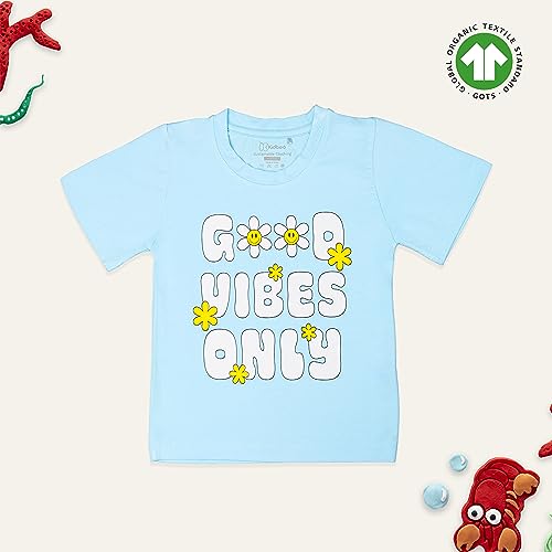 Image of Kidbea Unisex Kid's Printed Regular Fit Jhabla (TS KB23GVO 1-2Y Green 1B