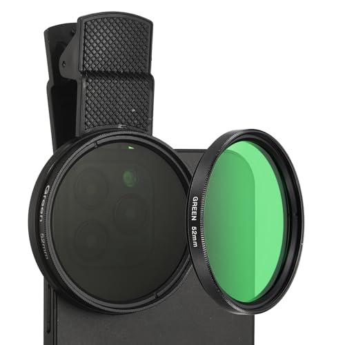 Filtro de color completo de 52 mm para eliminar reflejos en fotos de móvil