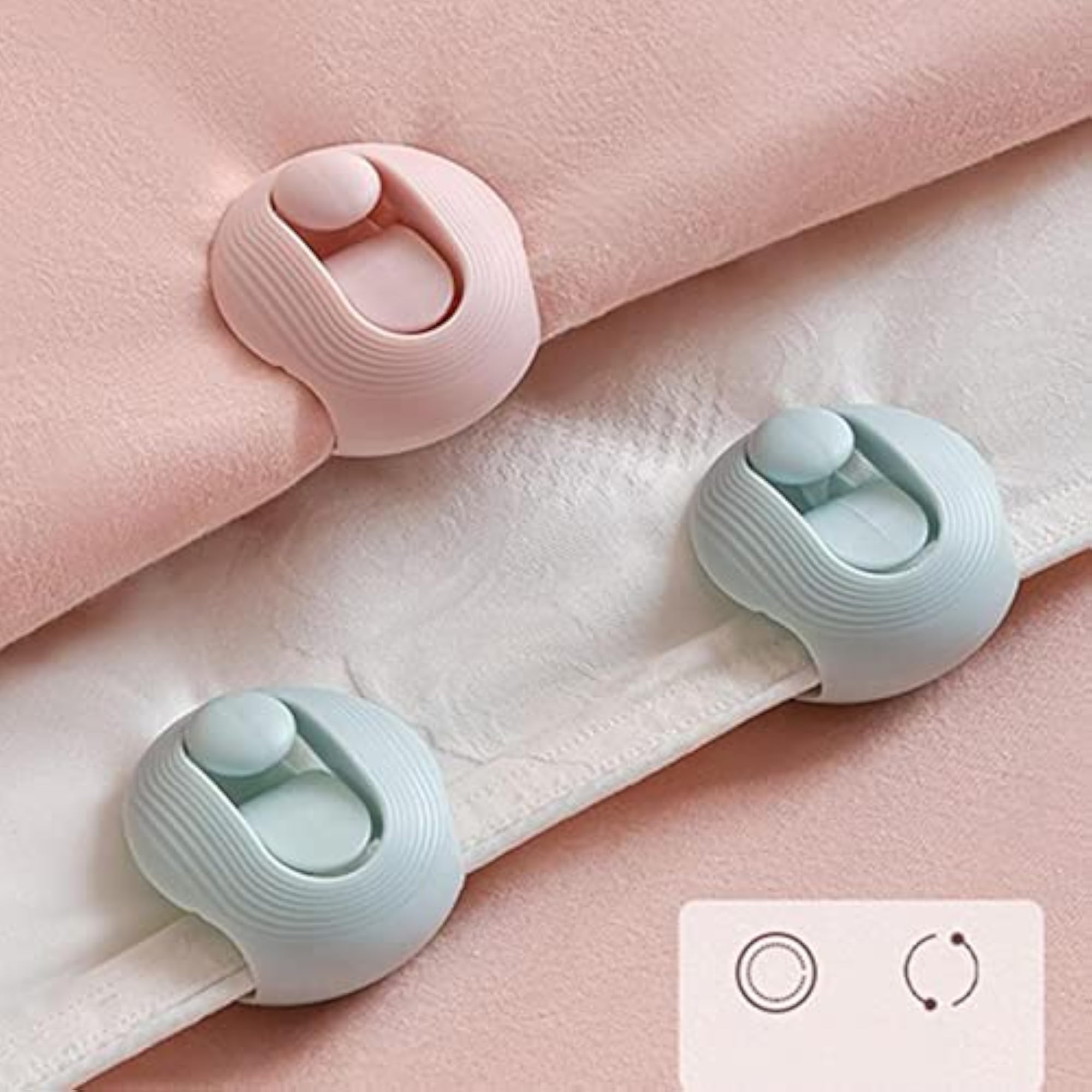 10 PCS Cover Clips, Non-Slip Bed Sheet Fasteners, Blue