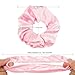 KICOSY Pink Silk Hair Scrunchies for Women Girls 12Pcs Bulk for Thick Hair No Damage Hair Ties Accessories