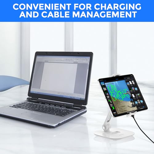 image for AboveTEK Tablet Stand Holder, Stylish Aluminum iPad Stands, Foldable 3