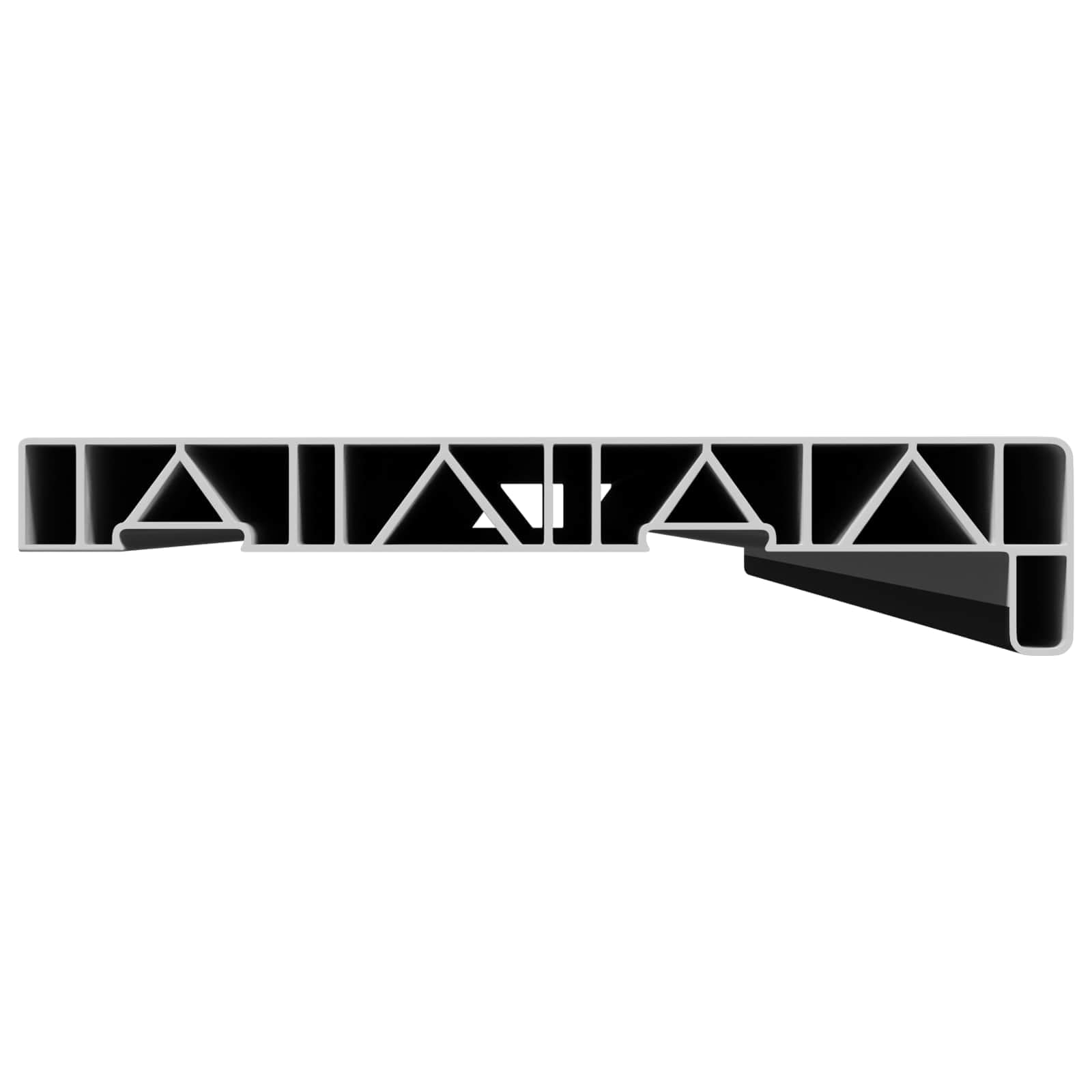 davanzale in PVC nero con venature del legno, 120 x 25 x 4,5 cm, moderno davanzale per finestre per interni ed esterni, facile da pulire e resistente all'umidità