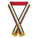 OES and Amaranth Reversible Sash, lined in red moiré ribbon | Order of Eastern Star Sashes