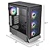Thermaltake Ceres 500 Black Mid Tower E-ATX Computer Case with Tempered Glass Side Panel; 4 Preinstalled PWM ARGB Fans; Rotational PCIe Slots & GPU Holder; CA-1X5-00M1WN-00; 3 Years Warranty