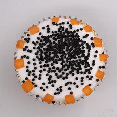 Miniatura 6 de SE Si&Moos Nonpareil - Mini perlas comestibles de 0.079 pulgadas en blanco y negro, gránulos blancos y negros para decoración de pasteles,