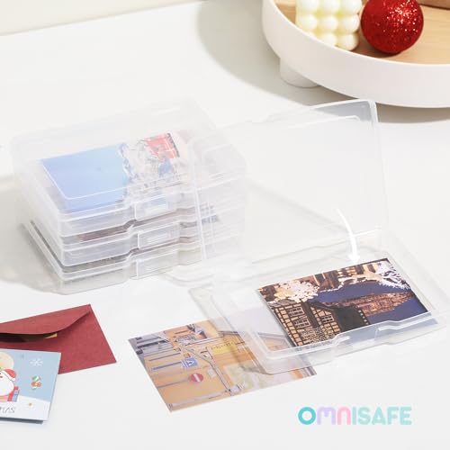 OMNISAFE 5x7 Photo Storage Cases, Plastic Craft Storage Container, Acid-Free Box for Pictures, Crafts, Scrapbooking, Photo Keeper (20)