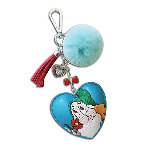 KICKKICK® Schlüsselanhänger Disney Sieben Zwerg/Pimpel - Kunstleder Bestickt und mit Karabinerhaken - Schlüsselanhänger 7 Werge, Geschenkidee, Accessoire, Charm - In Mehreren Varianten erhältlich Cover