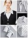 Detachable Collar Sleeves Set Clown Neck Ruffle Blouse for Women Dickey Collar White