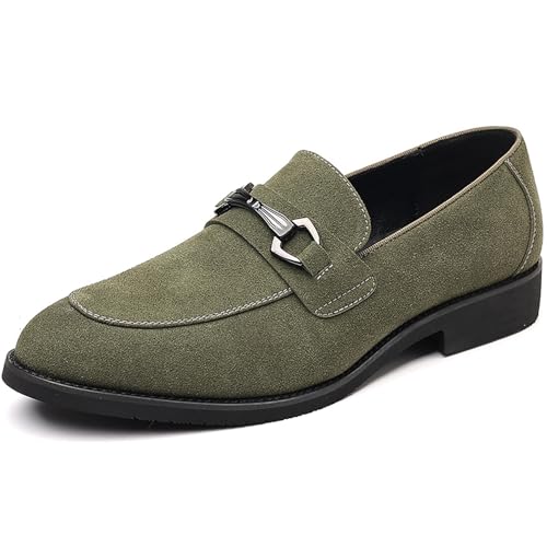 Men's Suede Dress Loafers Casual Lightweight Slip On Soft Penny Loafers Classic Moccasins Driving Shoes