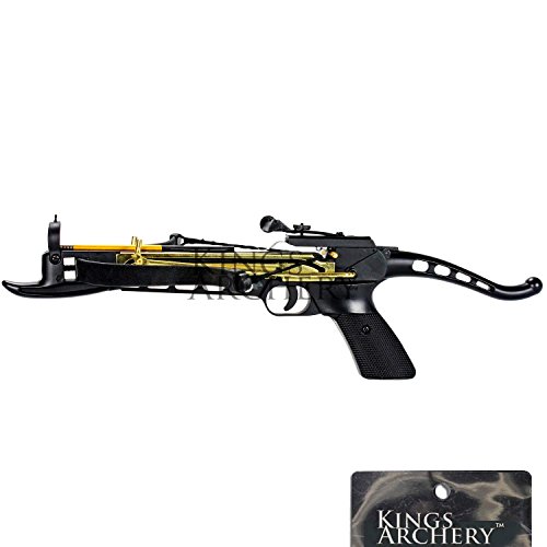 Kingsarchery Crossbow Self-Cocking 80 Lbs With Adjustable Sights, 3 Aluminium Arrow Bolts, And Bonus 60-Pack Of Colored Pvc Arrow Bolts Warranty #TOP1