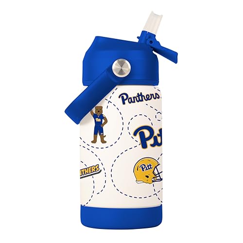 Image of Logo Brands NCAA Mascot Stainless-Steel Kids Bottle -Soft Silicone Mouthpiece, Easy To Carry, Kid-Friendly Design- Great For School & On-The-Go