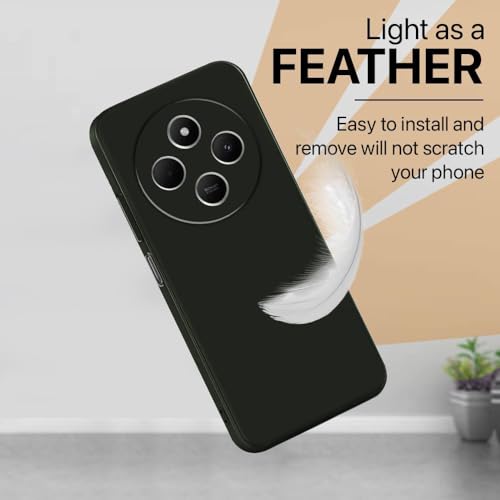 Image of Back Cover | Full Camera Protection | Premium Liquid Silicon Case | Flexible Bumper Case for Mi Redmi A4 5G / 14C 5G / 14R 5G / Poco C75 5G / M7 5G (Military Green)