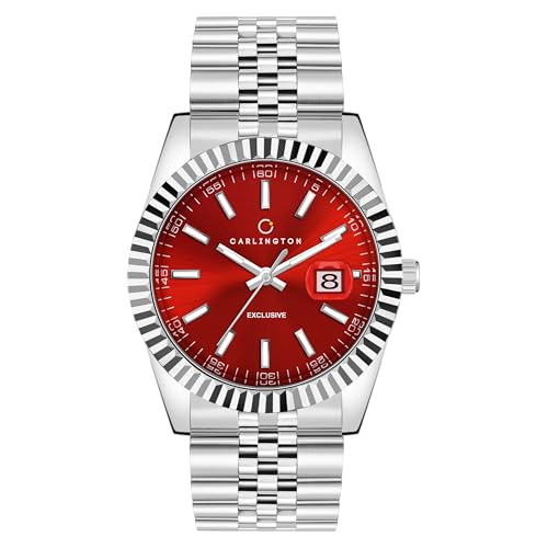 Carlington Analog Men's Watch with Stainless Steel Chain Strap, M...