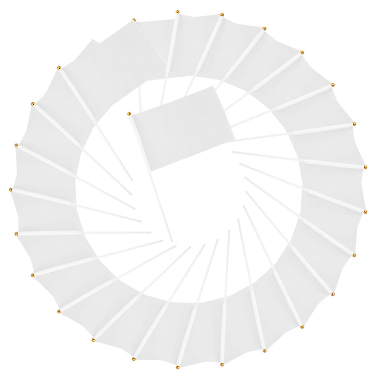 Gogogmee 25pcs Hand Crank Signal Flags Referee Flags for Sports Events Racing and Parties Solid Color Design for Waving and Holding for Outdoor Games and Celebrations