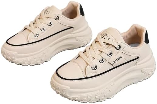 Sneakers for Women,Lace Up Thick Soled Non Slip Sports Shoes, Breathable, Stylish,Running,Shopping
