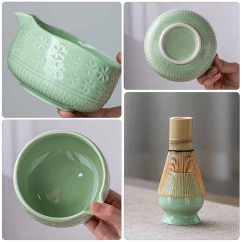 Image of Buucup Matcha Whisk Set, Ceramic Matcha Kit with Bowl & Bamboo Tools