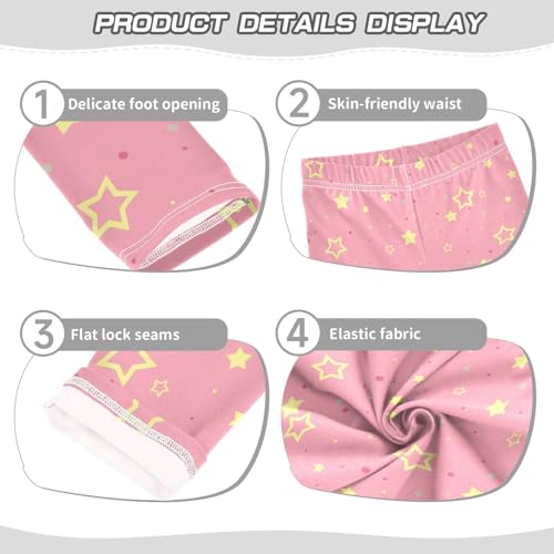 Twinkle Star Girls Leggings,Workout Leggings for Girls Toddler Athletic Legging Size for 3-10T3