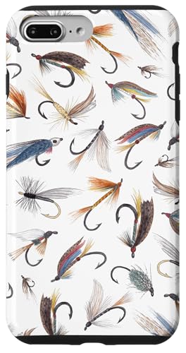 Fly Fishing Lures - Hand Painted Watercolor Illustration �X�}�z�P�[�X iPhone 7 Plus/8 Plus �p