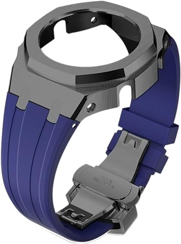 Kit boîtier acier et bracelet caoutchouc pour montre GA2100 et GA2110 avec couvercle inférieur
