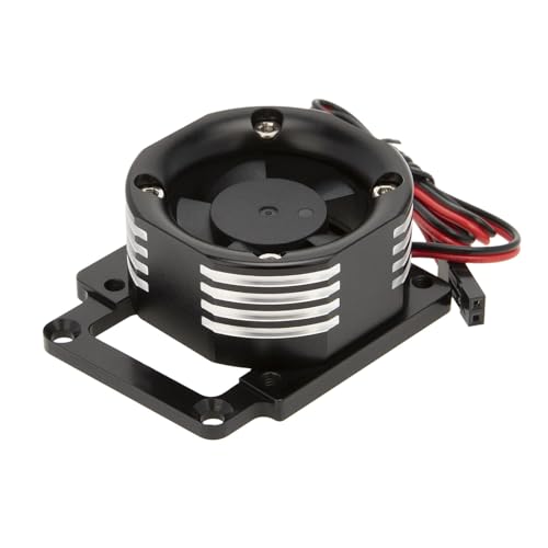8.4V RC Car Cooling Fan Replacement High-Speed Motor Cooling Fan for TRAXXAS 1/8 4WD Sledge Monster Truck, Black Accessory