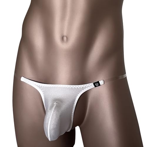 Gogobear Mens Low Rise T-Back Thongs Invisible Transparent Waistband Bulge Pouch Briefs Underwear4