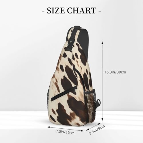 Bolso Cruzado para Hombre con Estampado de Vaca miniatura 3