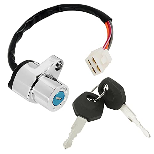 Image of SecosAutoparts Ignition Key Switch Lock Set Fit for Suzuki VS600 VS700 VS750 VS800 1985-2005 Fit for Suzuki LS650 Savage Boulevard S40 1986-2004 Fit for Suzuki VS1400 Boulevard S83 1987-2009