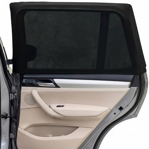 Sonnenschutz Auto Baby für Kinder (2er Pack) – Dehnbar & Atmungsaktiv, UV-Schutz, Aus nachhaltigem Material – Perfekt für Fenster & Seitenscheiben – Passend für die meisten Fahrzeu