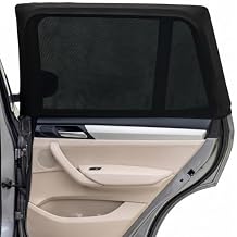 PEYOU Car Window Shades for Baby 2 Pack, Stretchable & Breathable Spandex Rear Side Car Sun Shade for Camping, Blocks Uv Rays & Sun Glare for Kids/Adults/Pets - 44.9"X19.7" Fits 99% Cars