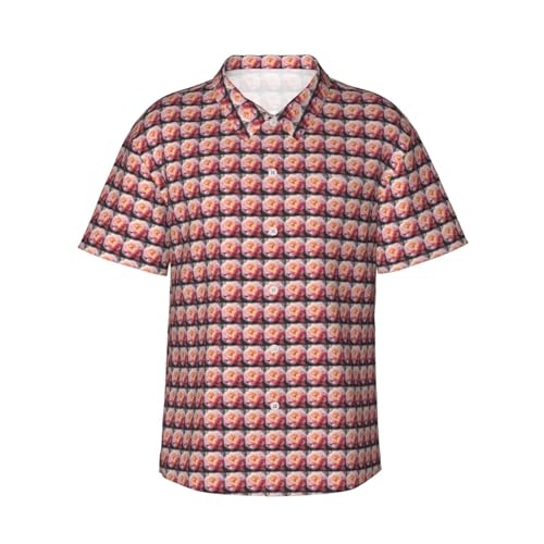 Chemise hawaïenne pivoine homme pour des vacances décontractées à la plage