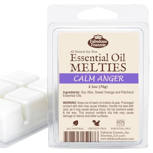 Fabulous Frannie Calm Anger Made with 100% Pure Patchouli and Sweet Orange Essential Oil & Natural Soy Tart Meltie 2.5 oz