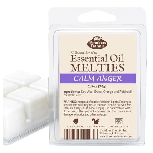 Fabulous Frannie Calm Anger Made with 100% Pure Patchouli and Sweet Orange Essential Oil & Natural Soy Tart Meltie 2.75 oz