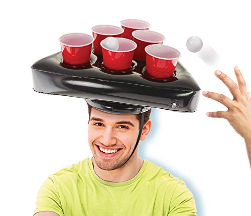 image for Kovot Pong Hat Game Set | Includes (2) Inflatable Pong Hats (12) 16oz 