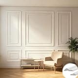 Umisu Set di 6 Modanature da Parete Pretagliate a Doppio Quadro, Kit Boiserie Fai-da-Te Pr...