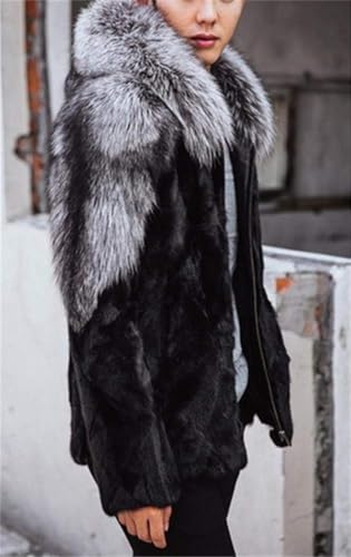Faux Mink Fur Coat Winter Warm Fur Jacket Long Sleeve Coats for Men Oversize Parka Outerwear with Hood4