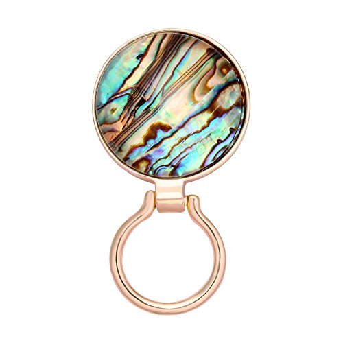 Image of Transparent Glass Natural Abalone Paua Shell Magnetic Eyeglass Holder for Shirt