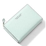 [Kugusa] 財布 二つ折りレディース コンパクト カード入れ 小銭入れ L字ファスナー PUレザー 専用化粧箱付き お札が折れない かわいい(ミントグリーン)
