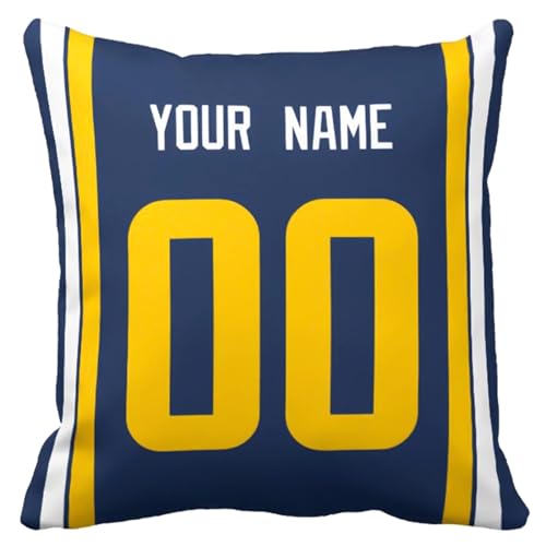 Image of ANTKING Throw Pillow 2 Pack with Custom Name and Number Personalized Gift for Men Women Boys