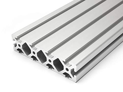 Perfil de aluminio 40 x 160S tipo I ranura 8 (difícil), anodizado en plata, perfil de aluminio 40 x 160, perfil de aluminio 40 x 160, perfil de montaje de 800 mm