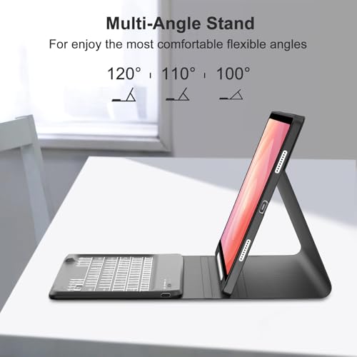 Image of KVAGO Keyboard Case for Samsung Galaxy Tab S11 Ultra 14.6 inch 2025 (SM-X930 /X936B), 7 Color Backlit,Magnetic Detachable Wireless Bluetooth Keyboard with S Pen Holder,Black