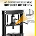 GarveeTech 12 T Hydraulic Press, H-Frame Adjustable Garage Floor Shop Press with Plates for Metal Bending, Straightening, Bearing Removal, Automotive Repair & Garage Use, Black